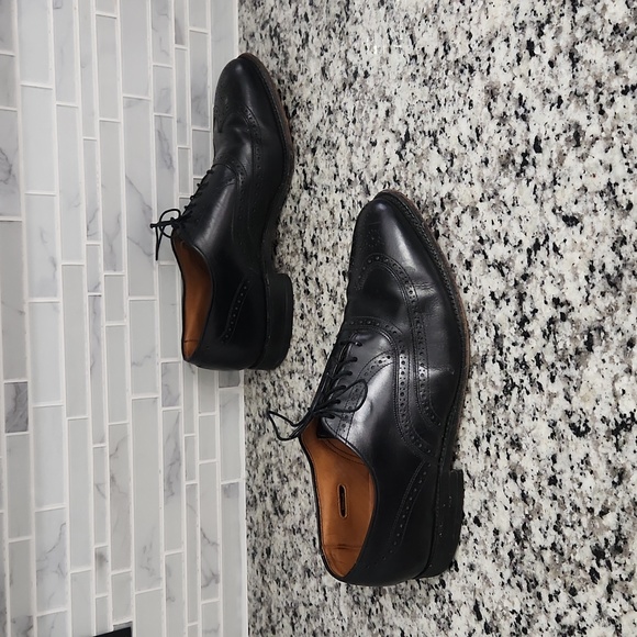 Black Allen Edmonds Chester Long Wing Oxford Dress Shoes sz 11 D leather wingtip - Picture 3 of 6